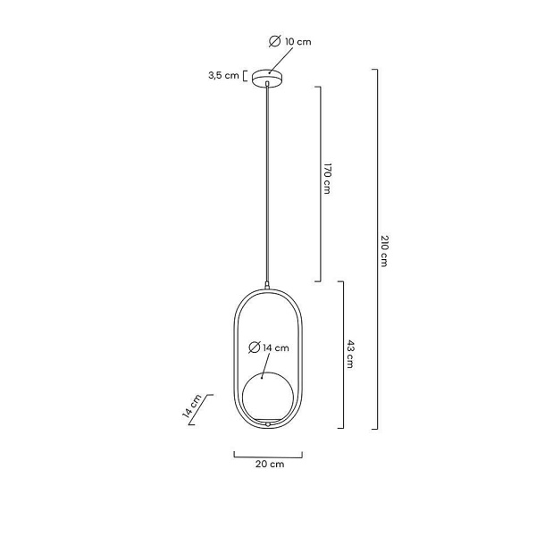 Lampa wisząca AURELIA 40 złota - Moosee